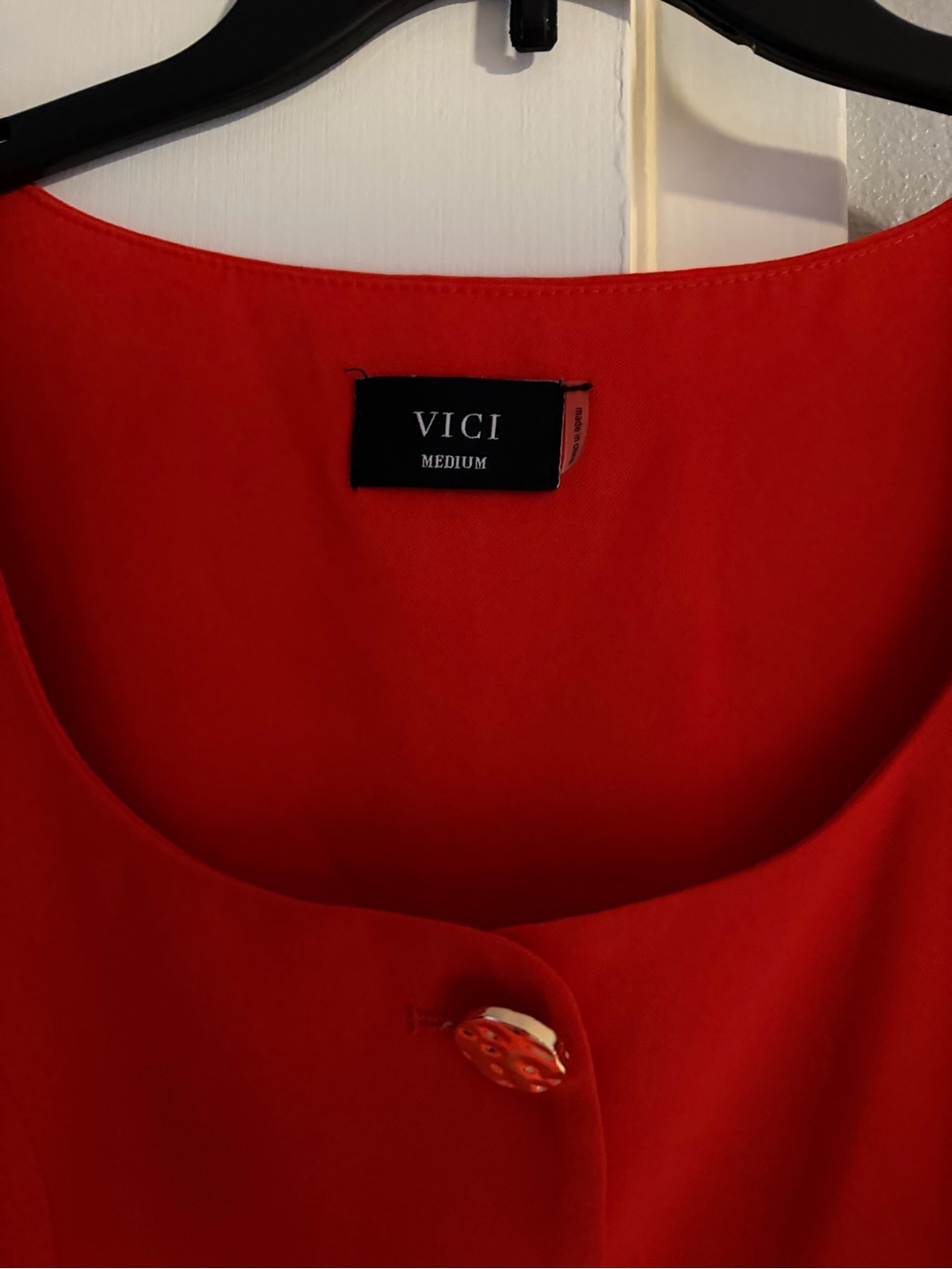 Vici Ninah Button Down Vested Romper - Picture 5 of 6